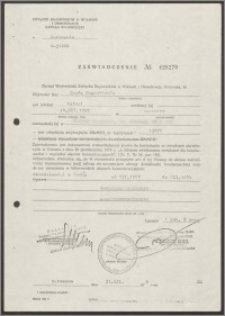 Zaświadczenie No 428270