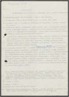 Ankieta do "Słownika Polski Walczącej na Kresach Północno-Wschodnich w II Rzeczypospolitej"