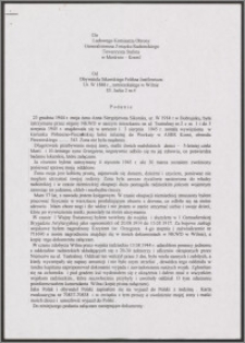 Podanie do Ludowego Komisarza Obrony Generalisimusa Związku Radzieckiego Towarzysza Stalina