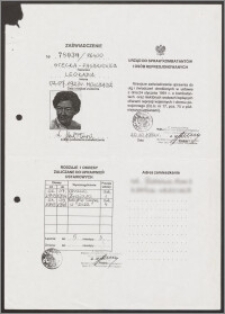 Zaświadczenie Nr 78030/86400