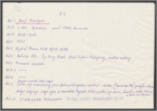 Putjatycki, Józef [odpowiedzi na ankietę]