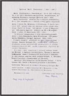 Życiorys Marii Steckiewicz do encyklopedii