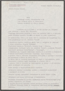 Opis przebiegu służby, działalności w AK oraz ułożenie życia po zakończeniu działań wojennych do chwili obecnej