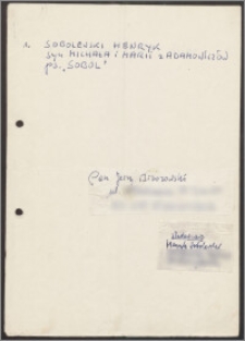 Sobolewski Henryk [ankieta]