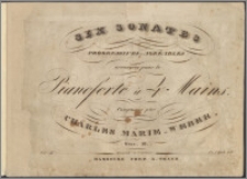 Six sonates progressives et agréables : arrangées pour le Pianoforte à 4 Mains : Oeuv. 10. Liv. 2