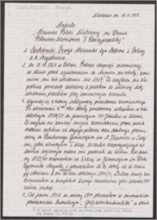 Ankieta do "Słownika Polski Walczącej na Kresach Północno-Wschodnich w II Rzeczypospolitej"