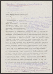 Życiorys Krystyny Straczyckiej z domu Mackieiwcz