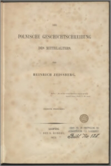 Die polnische Geschichtschreibung des Mittelalters