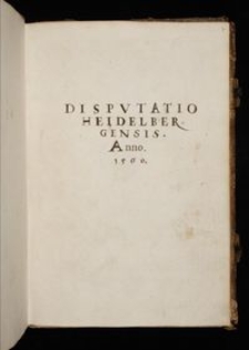 Disputatio Heidelbergensis inter Stosselium et Boquinum