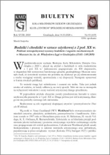 Biuletyn Koła Miłośników Dziejów Grudziądza 2020, Rok XVIII nr 45 (659) : Budziki i chodziki w sztuce użytkowej z 2 poł. XX w. Pokłosie retrospektywnej wystawy budzików i zegarów mechanicznych w Muzeum im. ks. dr. Władysława Łęgi w Grudziądzu (13.03.–1.09.2019)