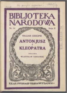 Antonjusz i Kleopatra : tragedja w pięciu aktach