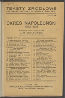 Okres napoleoński 1800-1816