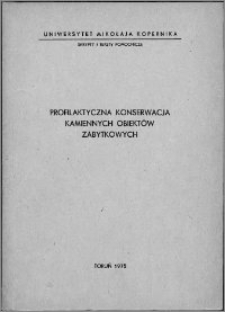 Profilaktyczna konserwacja kamiennych obiektów zabytkowych