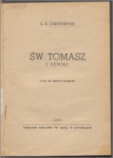 Święty Tomasz z Akwinu