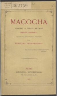Macocha : dramat w pięciu aktach