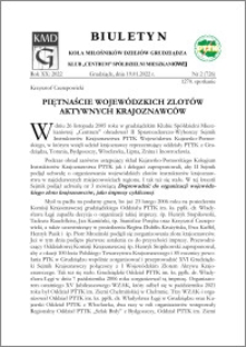 Biuletyn Koła Miłośników Dziejów Grudziądza 2022, Rok XX nr 2 (726) : Piętnaście Wojewódzkich Zlotów Aktywnych Krajoznawców