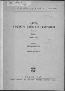 Akta Stanów Prus Królewskich. T. 4, cz. 2, (1504-1506)