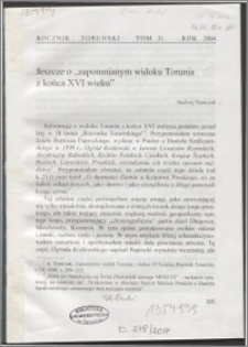 Jeszcze o "zapomnianym widoku Torunia z końca XVI wieku"