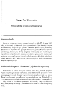 Wieloletnia prognoza finansowa