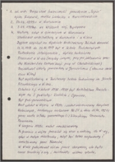 Ankieta "Słownika Polski Walczącej na Kresach Północno-Wschodnich II Rzeczypospolitej"