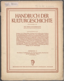 Die Kultur Grossbritanniens, der Vereinigten Staaten, Skandinaviens und der Niederlande. H. 8, Skandinavien Handbuch der Kulturgeschichte