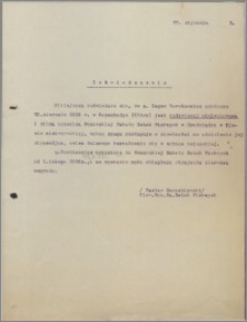 [Zaświadczenie do stypendium dla Inger Borchsenius].