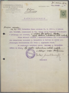 [Zaświadczenie dla Hanny Hernesówny].