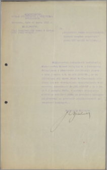 [Ministerstwo Wyznań Religijnych i Oświecenia Publicznego... Do wszystkich Szkół artystycznych, których uczniom przysługuje prawo 50% zniżki kolejowej... z dnia 22 marca 1928 r.].