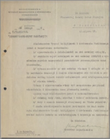 [Ministerstwo Wyznań Religijnych i Oświecenia Publicznego... Do Zarządui Pomorskiej Szkoły Sztuk Pięknych w Grudziądzu... z dnia 16 lutego 1926 r.].