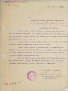 [Pomorska Szkoła Sztuk Pięknych w Grudziądzu... Do Kuratorjum Okręgu Szkolnego Pomorskiego na ręce Kuratora JWPana Dr. Pollaka w Toruniu... z dnia 25 czerwca 1932 r.].