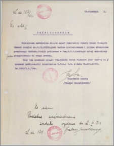 [Zaświadczenie dla Edmunda Konkela ... z dnia 21 stycznia 1931 r.].