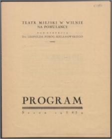 [Program] : [Incipit:] "W Perfumerii" komedia w 3-ch aktach (4 odsłonach) Mikołaja Laszlö