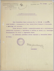 [Zaświadczenie dla Hanny Hernesówny... z dnia 21 lutego 1928 r.].