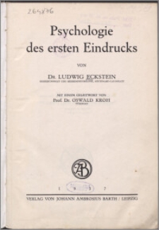 Psychologie des ersten Eindrucks