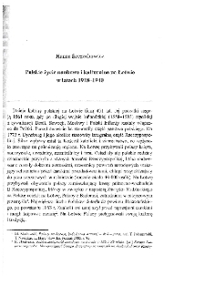 Polskie życie naukowe i kulturalne na Łotwie w latach 1918-1940