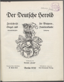 Der Deutsche Herold 1932, Jg. 63 no 1