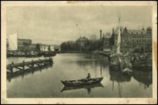 Bromberg - partie an der Brahe mit Eisenbahn-Direktion