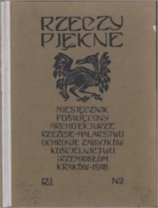 Rzeczy Piękne 1918, R. 1, nr 2