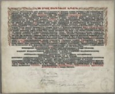 W imię Pańskie Amen. [Inc.: Rzeczą przyzwoitą jest pismem utwierdzić sprawy godne pamięci,....] : [Expl.: ... wskrzeszonej niepodległości Najjaśniejszej Rzeczypospolitej Polskiej roku ósmym.]