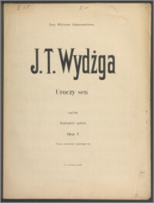 Uroczy sen : [na głos i fortepian] : op. 3