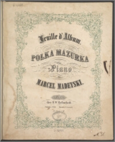 Feuille d'album : polka mazurka pour piano