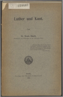 Luther und Kant