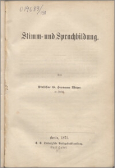 Stimm- und Sprachbildung