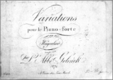 Variations pour le Piano-forte sur un air Wiegenlied composées par L'Abbé Gelinek