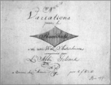 Variations pour le PianoForte sur une Walz Autrichienne composées par L'Abbé Gelinek