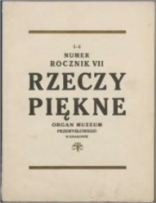 Rzeczy Piękne 1928, R. 7, z. 4-6