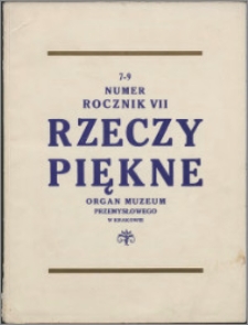 Rzeczy Piękne 1928, R. 7, z. 7-9