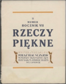 Rzeczy Piękne 1928, R. 7, z. 11