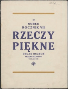 Rzeczy Piękne 1928, R. 7, z. 12