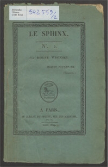 Le Sphinx. No. 2